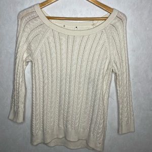 American Eagle Cream Cable Knit Sweater